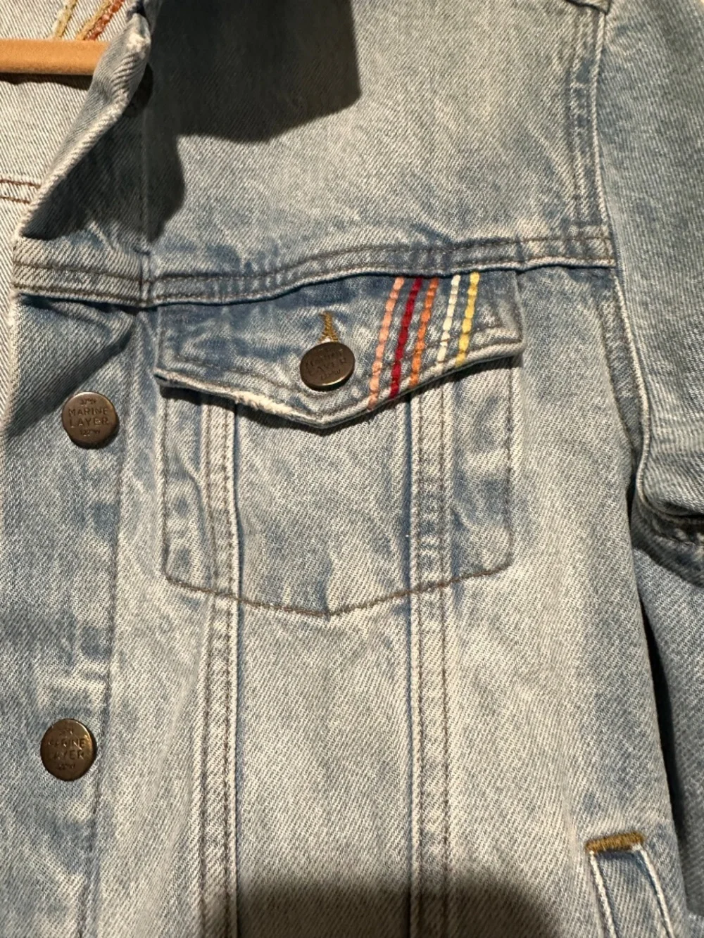 Marine Layer Embroidered denim jacket - Picture 7 of 9